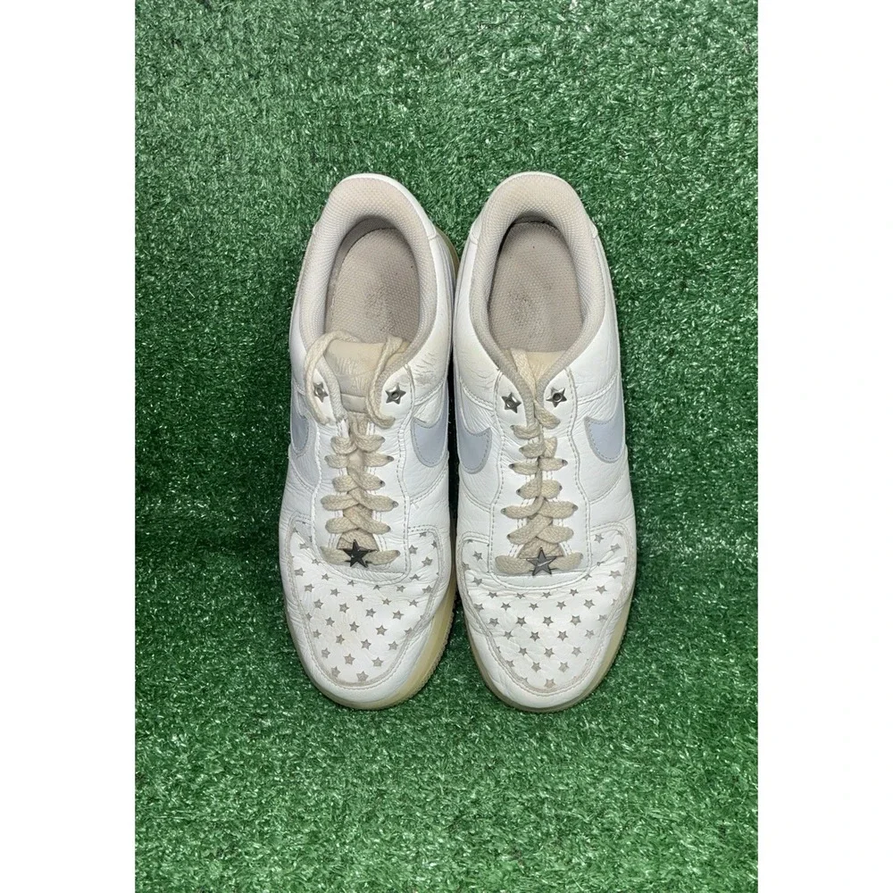 Nike Air Force 1 Low Womens 9.5 Mens 8 White Leather Casual Shoes Daily Sneakers